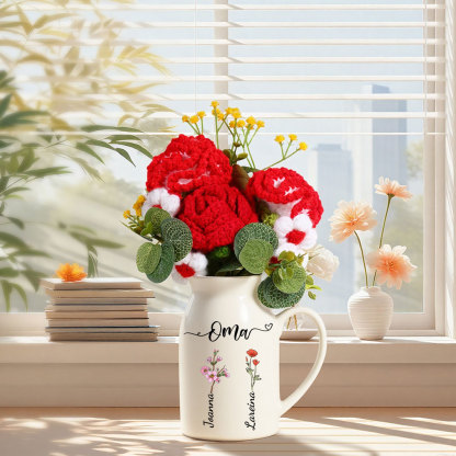 Personalisierte Blumenvase Geschenk für Oma, Geschenk für Nana, Muttertagsgeschenk, mit Namen