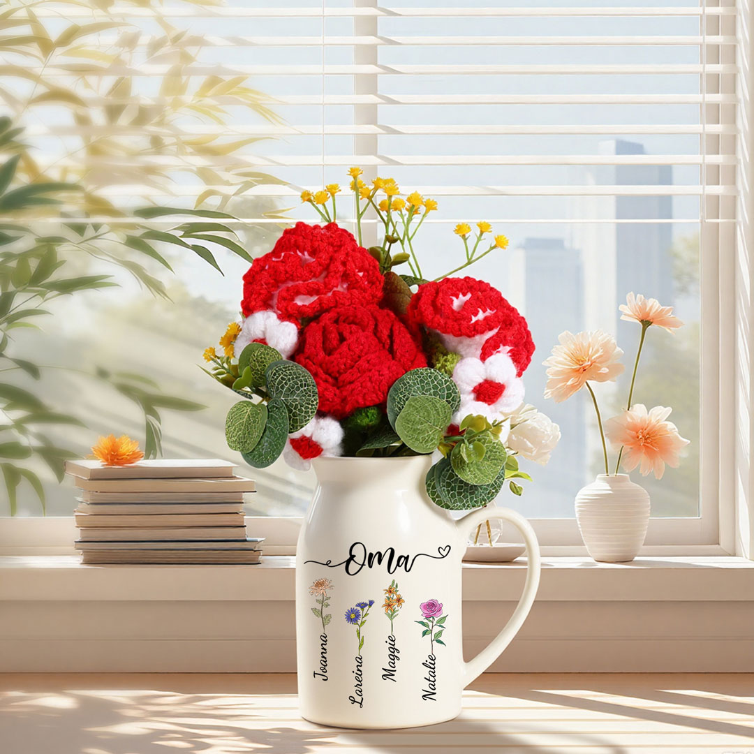 Personalisierte Blumenvase Geschenk für Oma, Geschenk für Nana, Muttertagsgeschenk, mit Namen