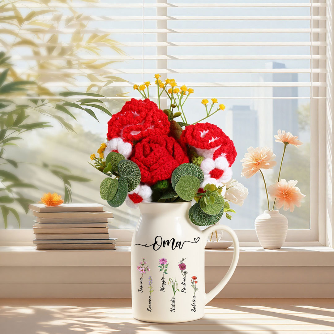 Personalisierte Blumenvase Geschenk für Oma, Geschenk für Nana, Muttertagsgeschenk, mit Namen