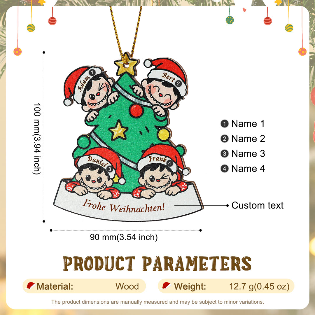 Personalisierter Familien-Weihnachtsbaumschmuck 2025