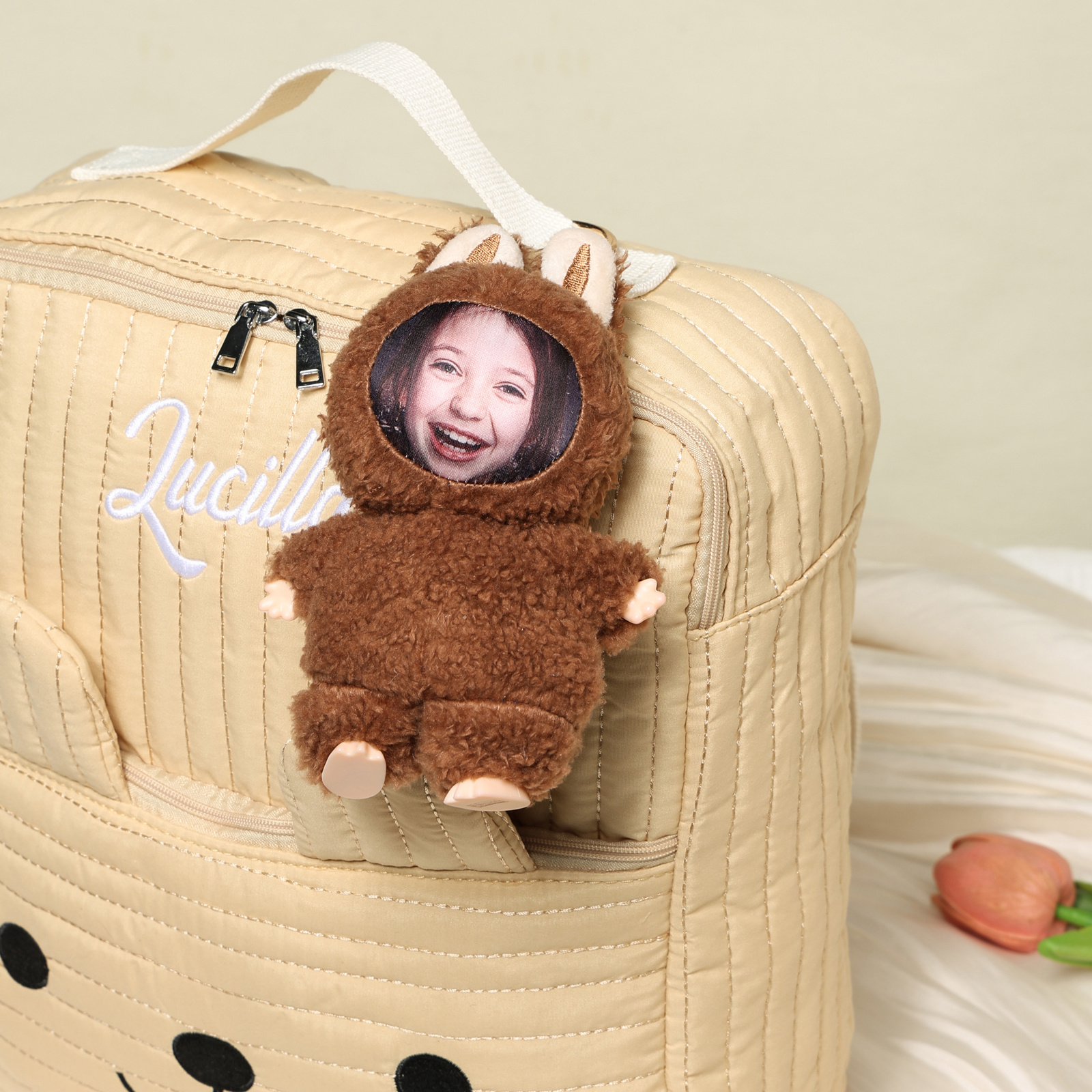 Personalisierter Foto-Schlüsselanhänger Häschen