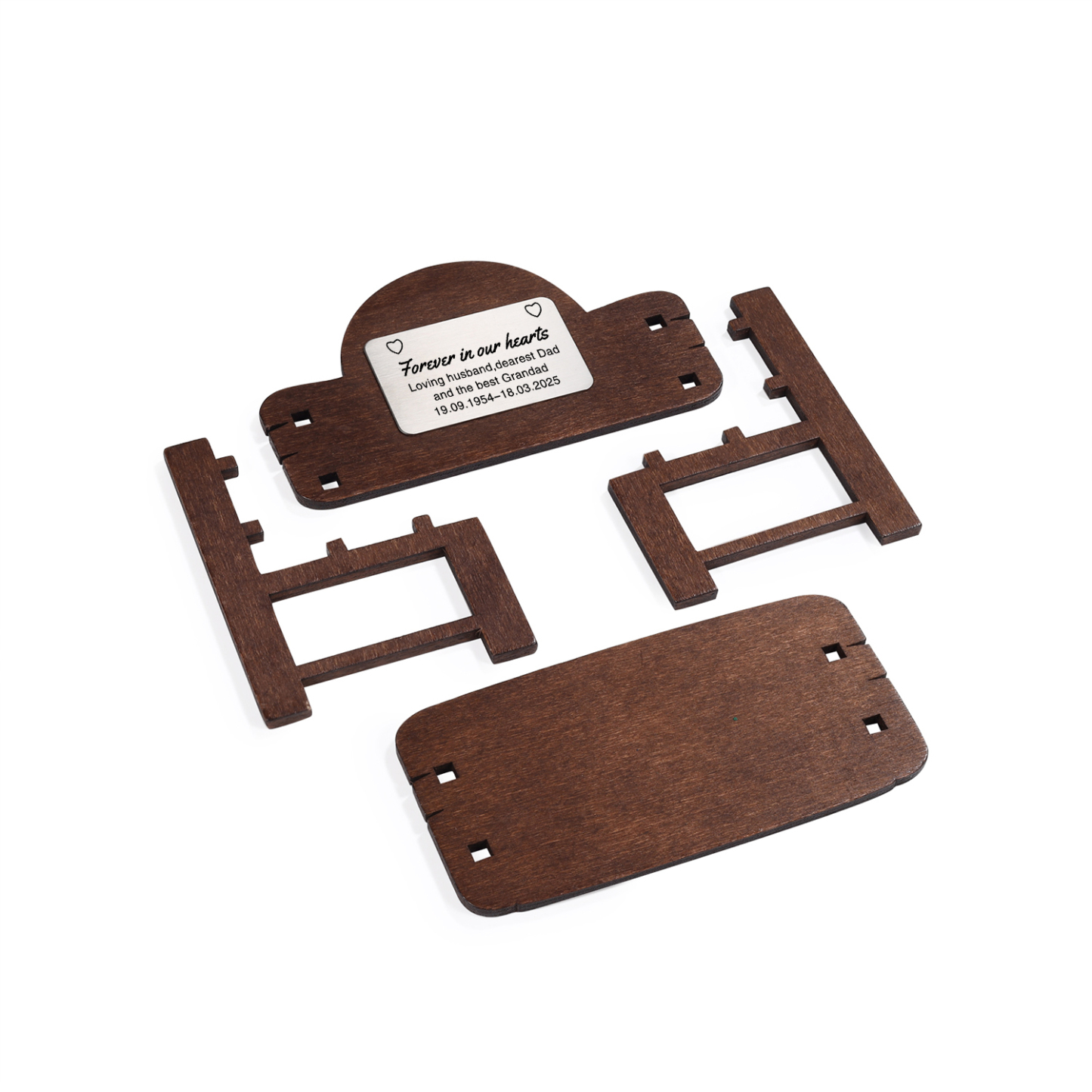 Personalisierte Mini-Holzbank zum Gedenken – individuell – Stuhl „In liebevoller Erinnerung“