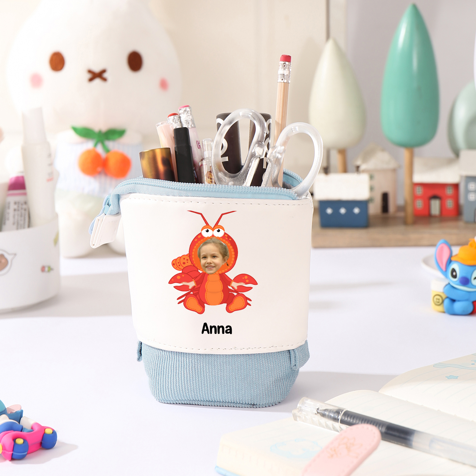 Personalisierbares Federmäppchen mit Foto und Name Praktisches Geschenk für Schulkinder