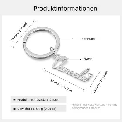 Personalisierte Name Schlüsselanhänger