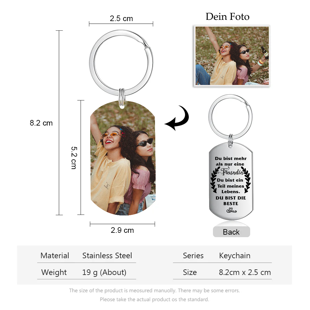 Personalisierter Text Herzform Kerzenhalter & Foto Schlüsselanhänger & Kerze & Karte & Box Freundschaft Geschenkbox Set für Beste Freundin