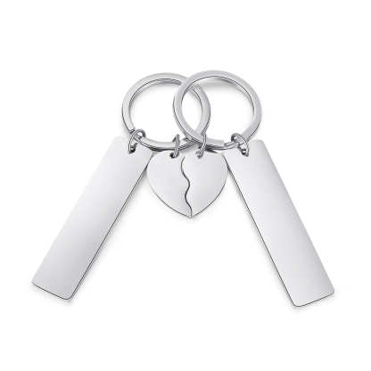 Personalisierte 2 Namen & Jahr Kerzenhalter & 2 Buchstaben & Datum Schlüsselanhänger Geschenkbox Set für Paare