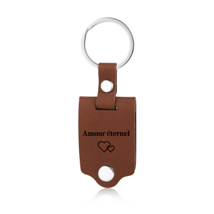 Personalisierter Name & Buchstabe & Foto Leder-Herren-Geldbörse & Foto & 2 Namen Wallet Card & Foto & 2 Texte Leder Schlüsselanhänger Geschenkbox Set