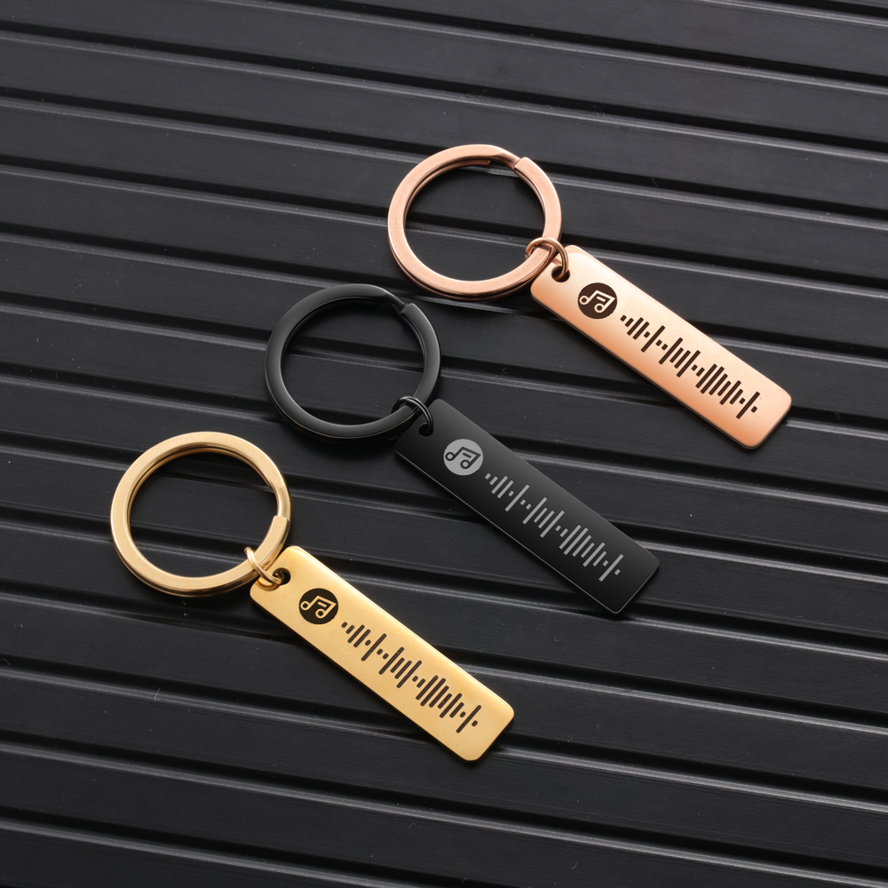 Scannbare Spotify Code Schlüsselanhänger Personalisierbare Text Musik Schlüsselanhänger