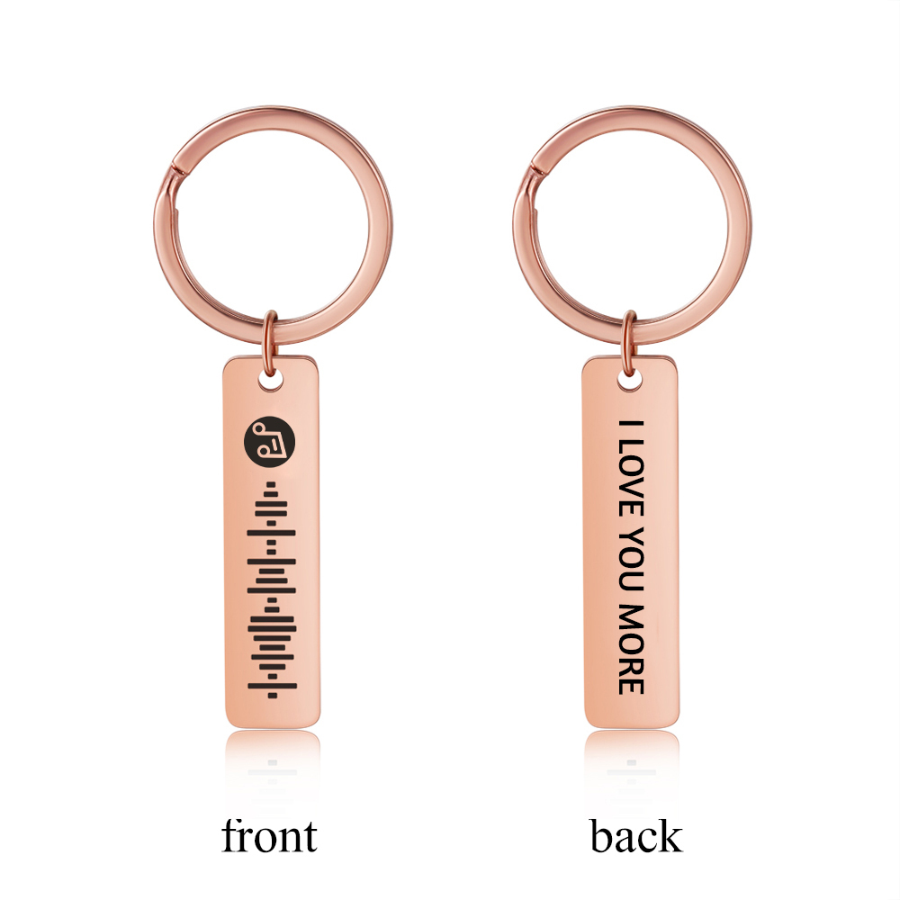 Scannbare Spotify Code Schlüsselanhänger Personalisierbare Text Musik Schlüsselanhänger