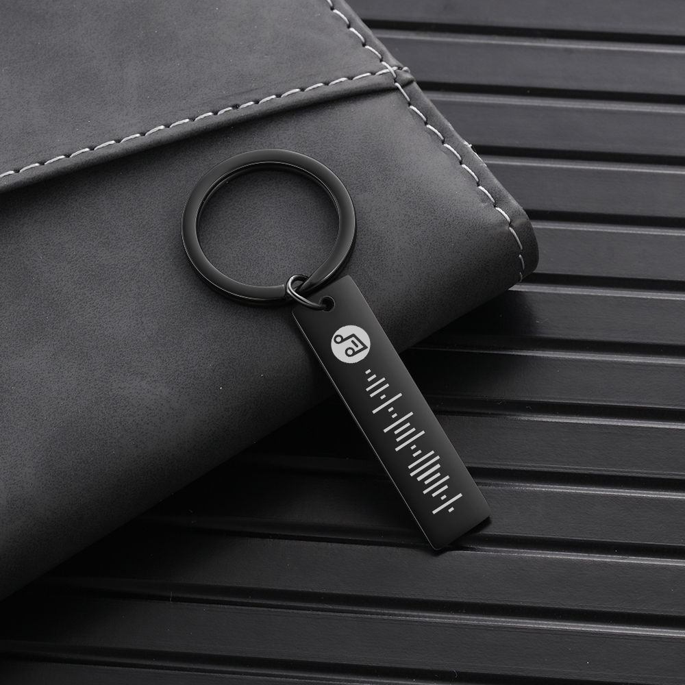 Scannbare Spotify Code Schlüsselanhänger Personalisierbare Text Musik Schlüsselanhänger