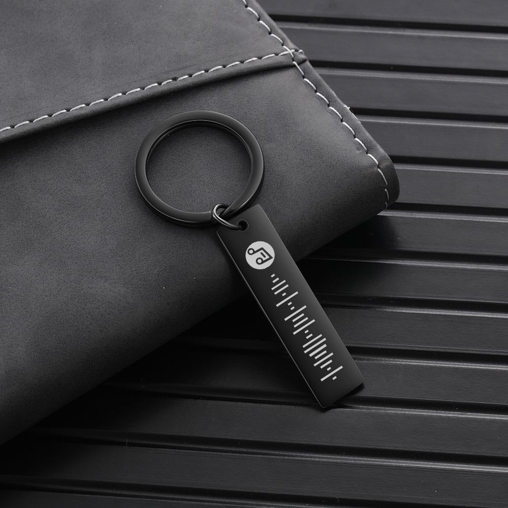 Scannbare Spotify Code Schlüsselanhänger Personalisierbare Text Musik Schlüsselanhänger