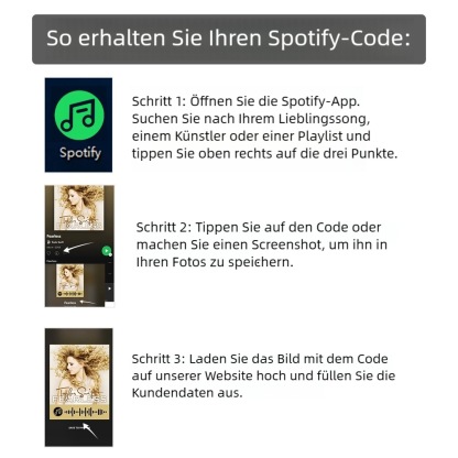 Scannbare Spotify Code Schlüsselanhänger Personalisierbare Text Musik Schlüsselanhänger