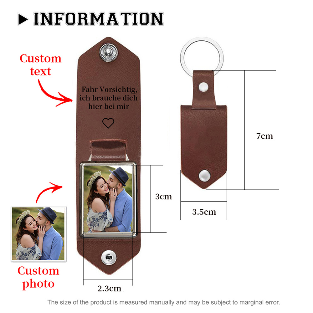 Personalisiertes Foto & Name & Buchstabe Herren Geldbörse & Foto & 2 Texte Geldbörse Karte & Foto & Text Schlüsselanhänger Geschenkbox Set für Mann/ Freund