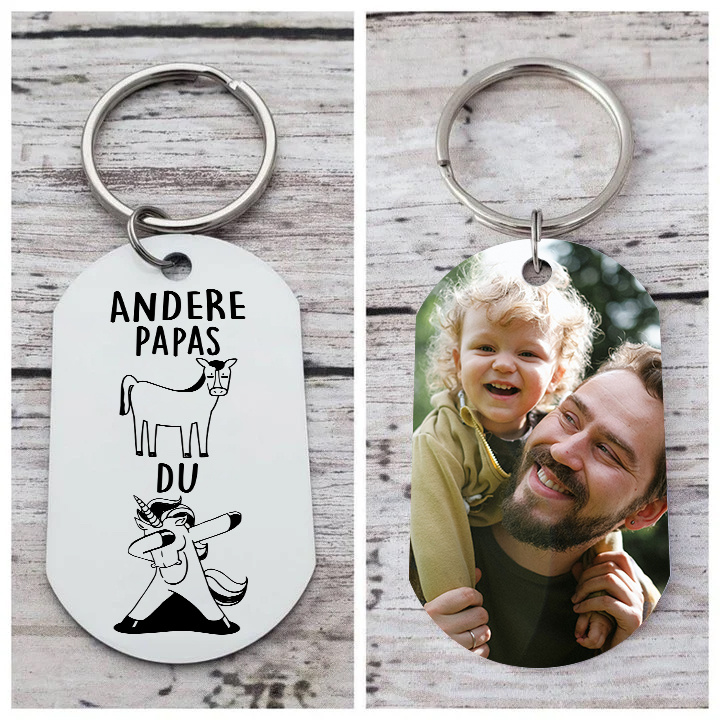 Individueller Schlüsselanhänger mit Ihrem persönlichen Foto - Vater-Kind-Momente zum Mitnehmen