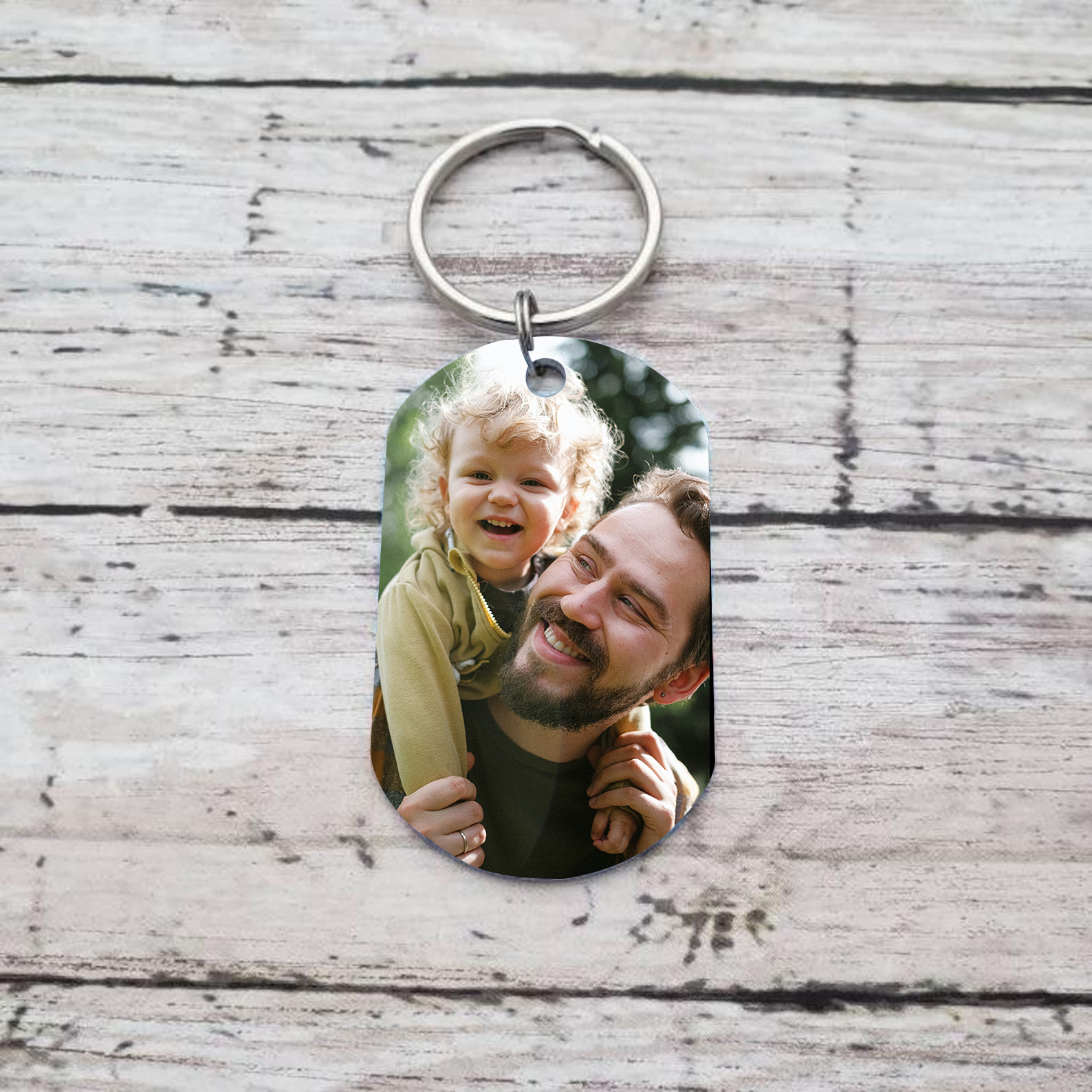 Individueller Schlüsselanhänger mit Ihrem persönlichen Foto - Vater-Kind-Momente zum Mitnehmen