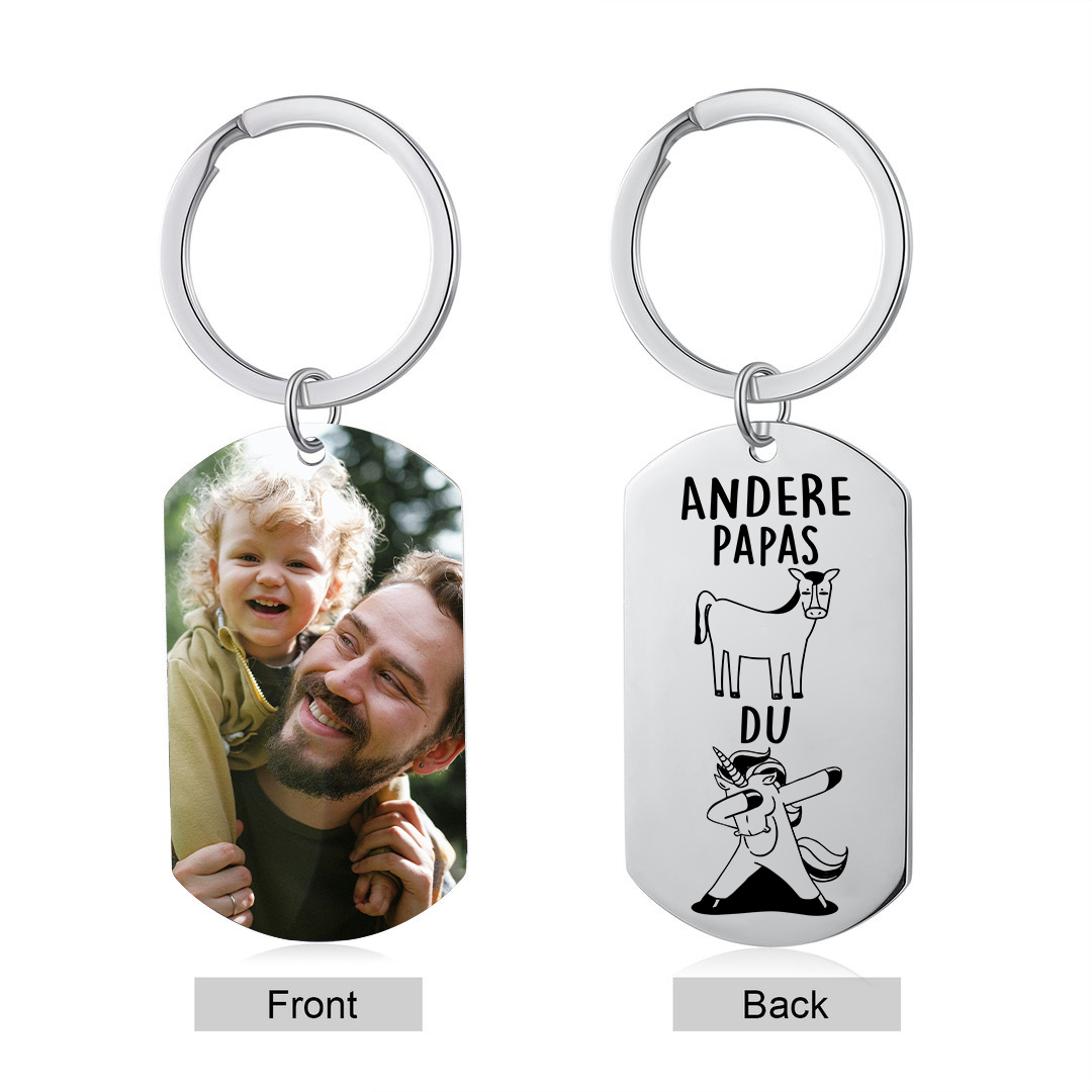 Individueller Schlüsselanhänger mit Ihrem persönlichen Foto - Vater-Kind-Momente zum Mitnehmen
