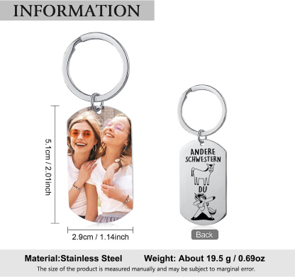 Personalisierter Schlüsselanhänger für die besondere Schwesternliebe