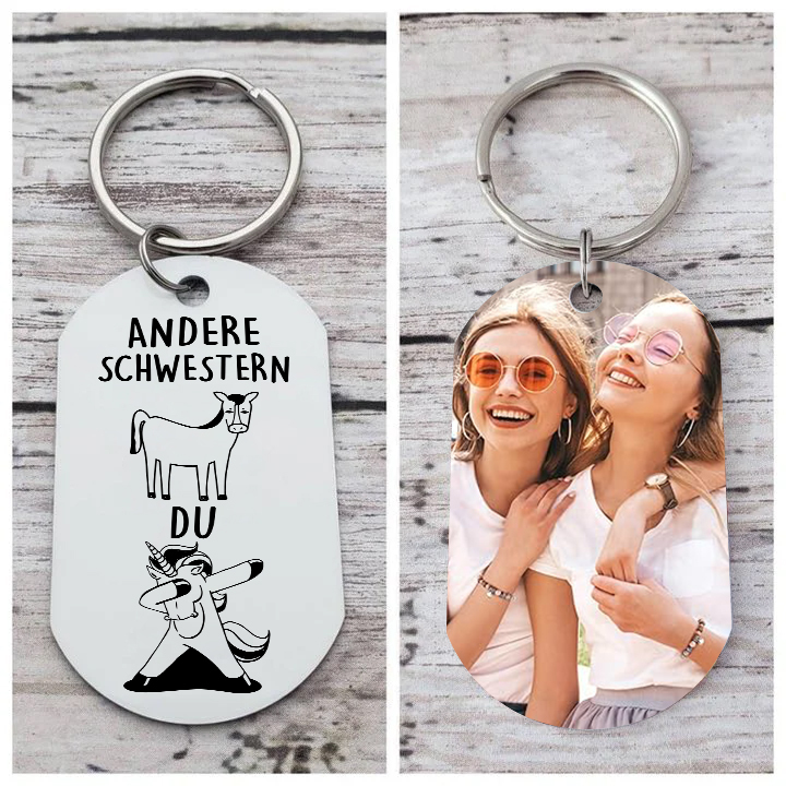 Personalisierter Schlüsselanhänger für die besondere Schwesternliebe