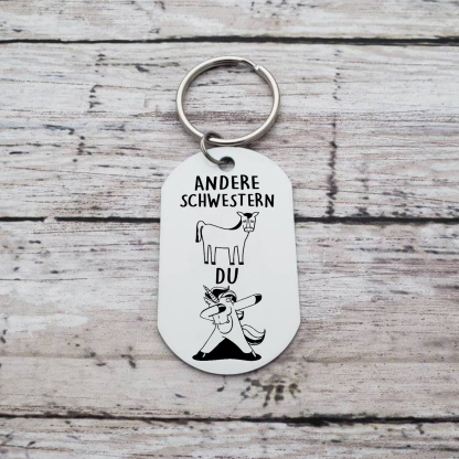 Personalisierter Schlüsselanhänger für die besondere Schwesternliebe