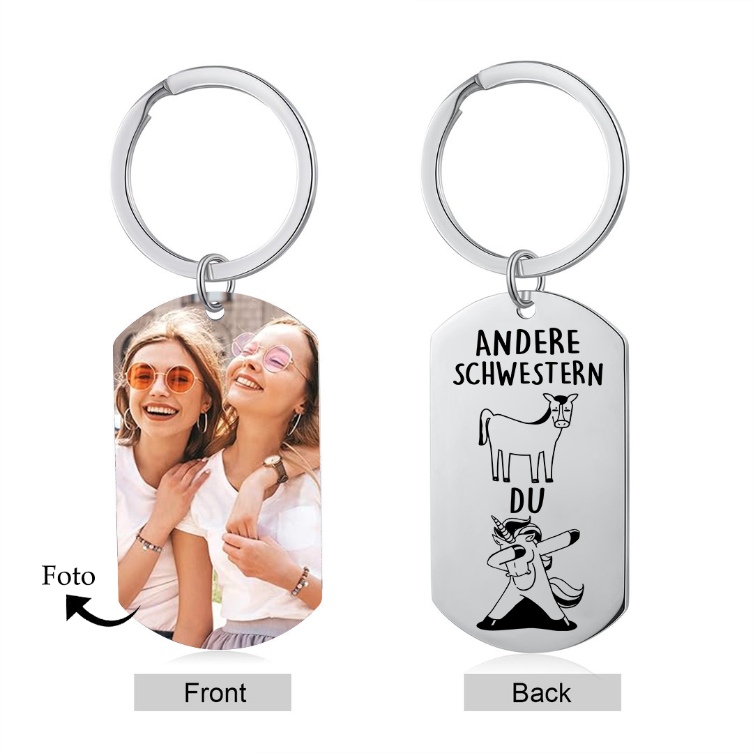 Personalisierter Schlüsselanhänger für die besondere Schwesternliebe