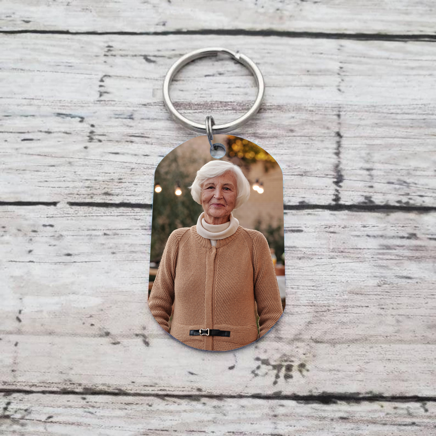 Personalisierter Schlüsselanhänger mit Großmutter-Foto – für besondere Erinnerungen
