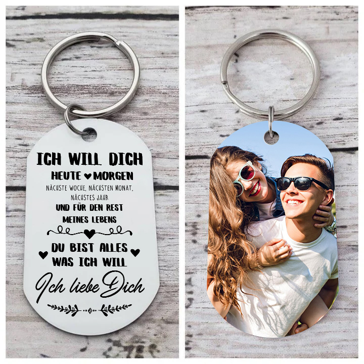 Personalisierter Schlüsselanhänger mit Ihrem Paarfoto – Liebe zum Mitnehmen