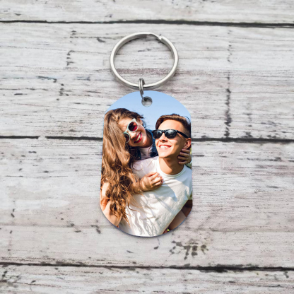 Personalisierter Schlüsselanhänger mit Ihrem Paarfoto – Liebe zum Mitnehmen