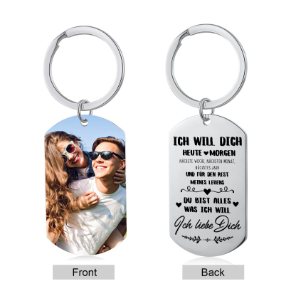 Personalisierter Schlüsselanhänger mit Ihrem Paarfoto – Liebe zum Mitnehmen