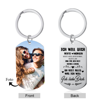Personalisierter Schlüsselanhänger mit Ihrem Paarfoto – Liebe zum Mitnehmen