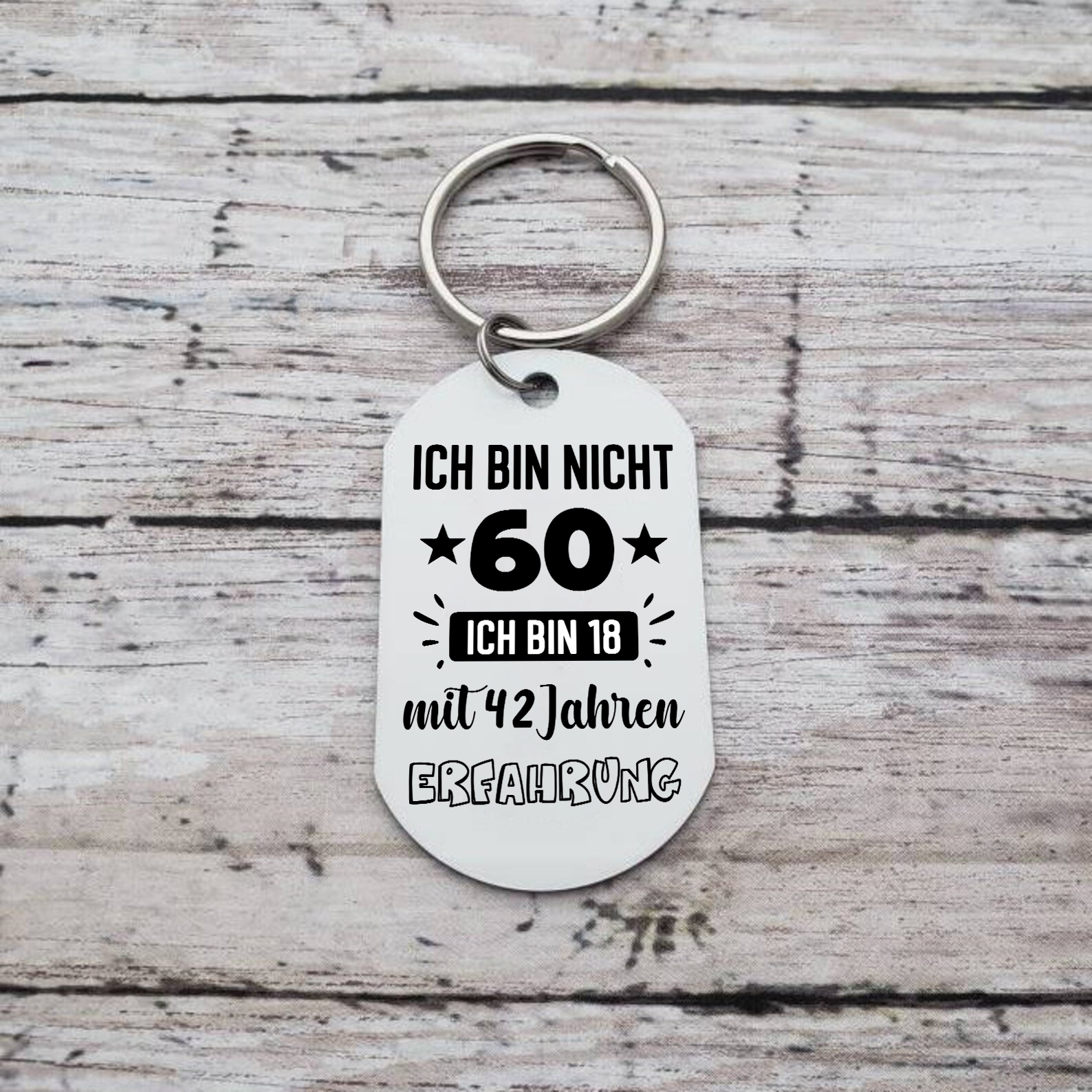 Personalisierter Schlüsselanhänger mit Foto und Alter des Großvaters – Eine besondere Erinnerung für ihn