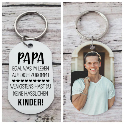 Personalisierter Schlüsselanhänger – Ein humorvolles Geschenk für Papa mit Foto