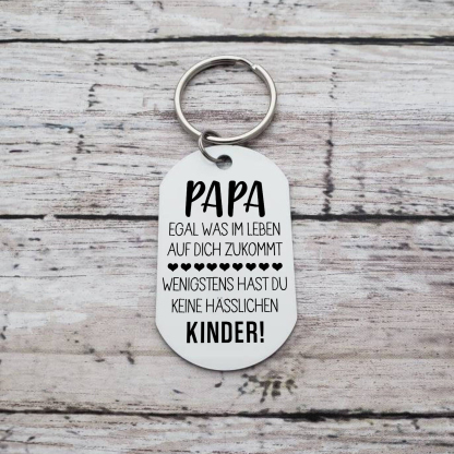 Personalisierter Schlüsselanhänger – Ein humorvolles Geschenk für Papa mit Foto