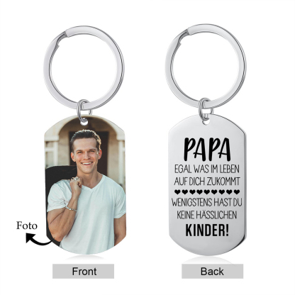 Personalisierter Schlüsselanhänger – Ein humorvolles Geschenk für Papa mit Foto