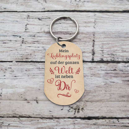 Personalisiertes Foto & 2 Namen Paar Metall-Schlüsselanhänger– Romantisches Geschenk für Paar 