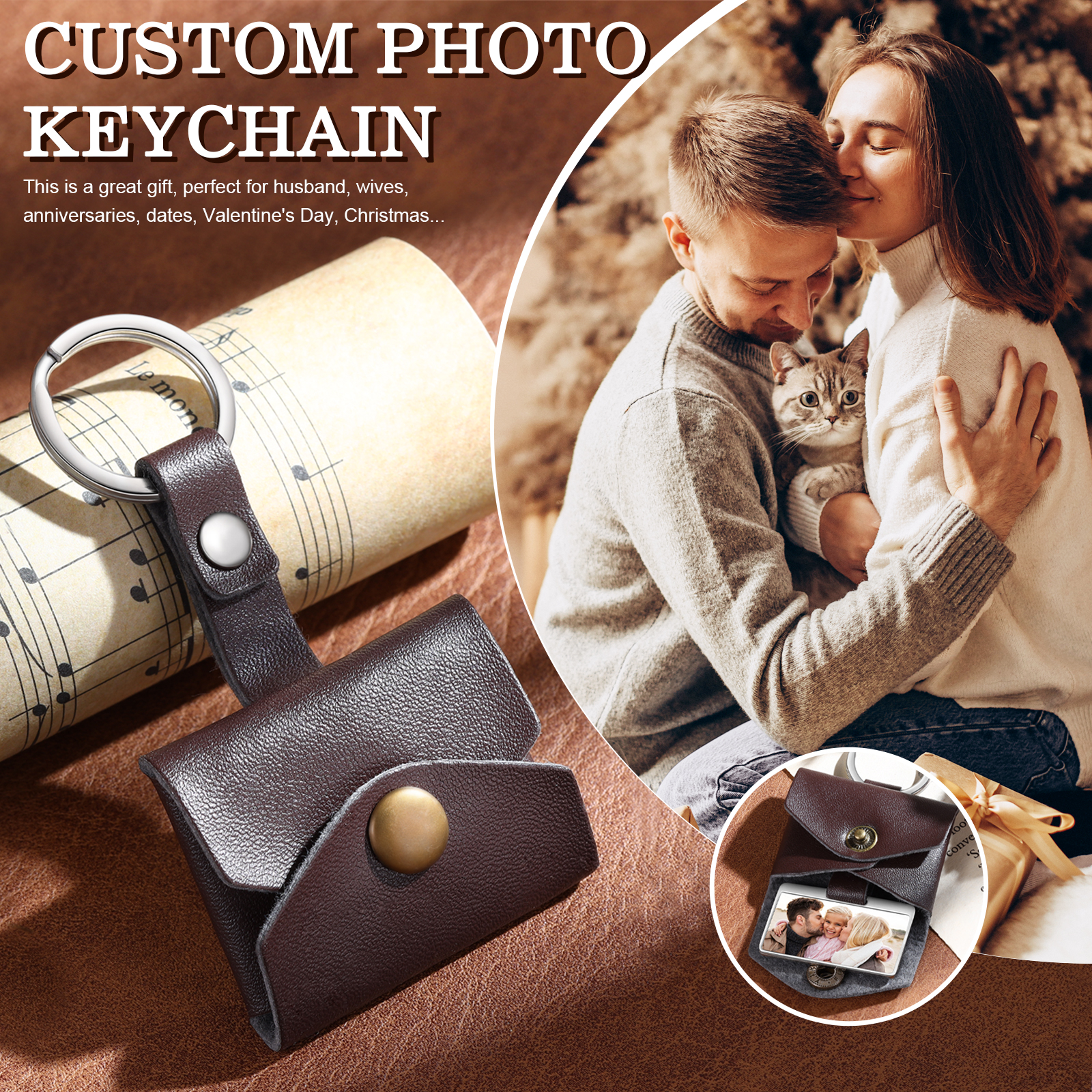 Personalisierter mit 1 Foto Schlüsselanhänger - Ein besonderes Geschenk für Familie