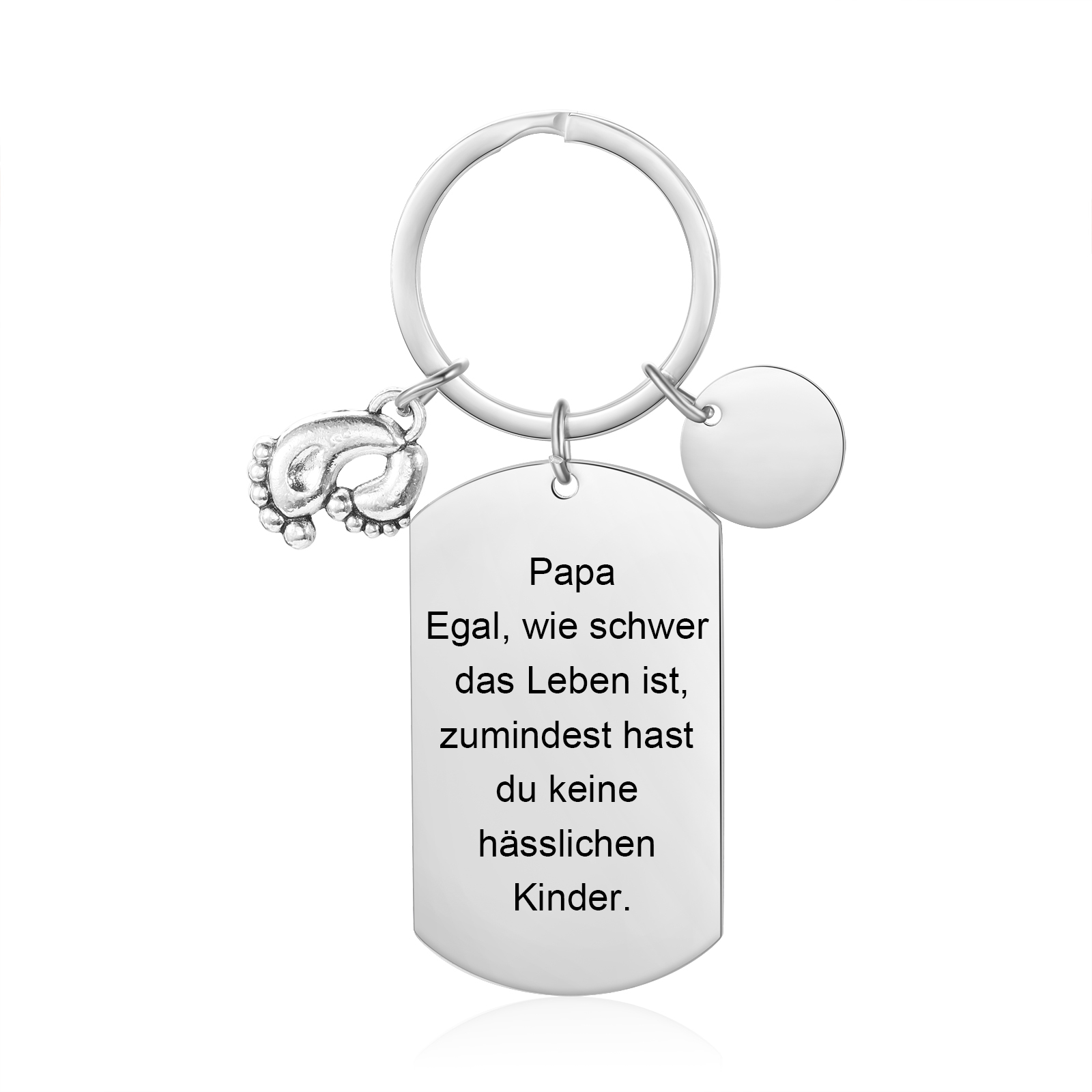 Foto Schlüsselanhänger mit kundenspezifischen Text zum Vatertag