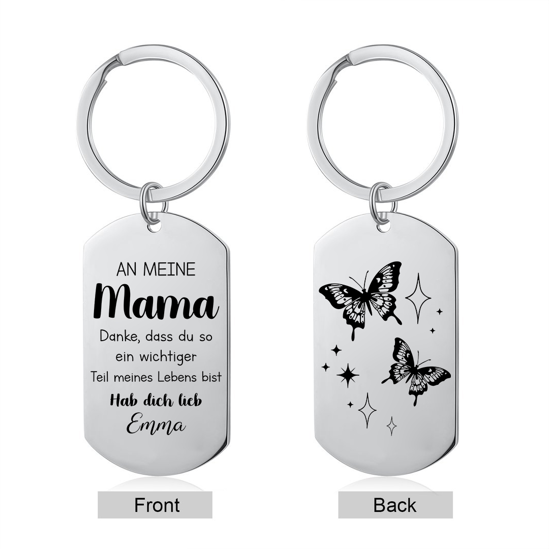 Personalisierbarer Name Schlüsselanhänger-Danke, dass du so ein wichtiger Teil meines Lebens bist -Geschenk für Mutter