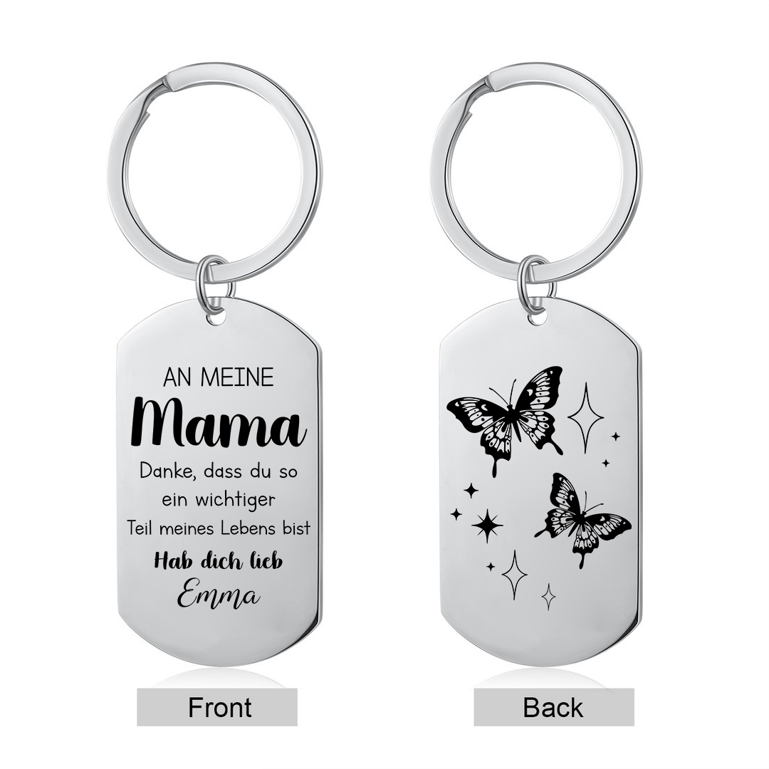 Personalisierbarer Name Schlüsselanhänger-Danke, dass du so ein wichtiger Teil meines Lebens bist -Geschenk für Mutter