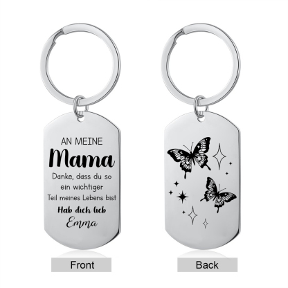 Personalisierbarer Name Schlüsselanhänger-Danke, dass du so ein wichtiger Teil meines Lebens bist -Geschenk für Mutter