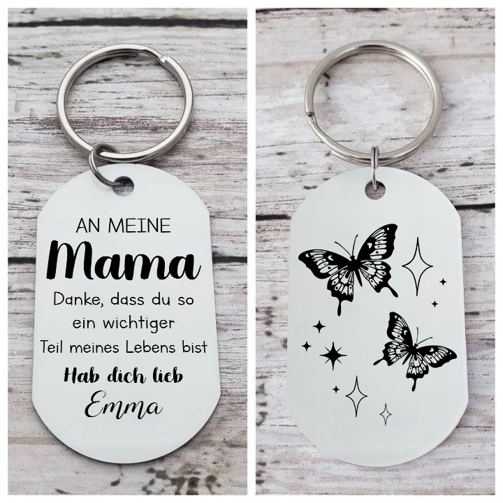 Personalisierbarer Name Schlüsselanhänger-Danke, dass du so ein wichtiger Teil meines Lebens bist -Geschenk für Mutter
