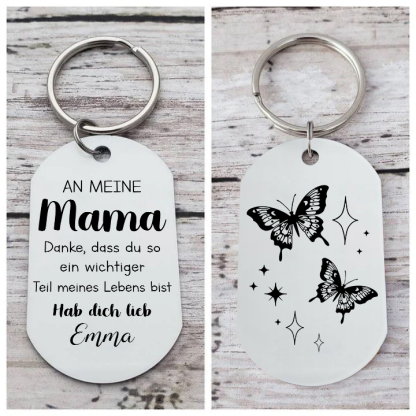 Personalisierbarer Name Schlüsselanhänger-Danke, dass du so ein wichtiger Teil meines Lebens bist -Geschenk für Mutter