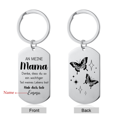 Personalisierbarer Name Schlüsselanhänger-Danke, dass du so ein wichtiger Teil meines Lebens bist -Geschenk für Mutter