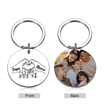 Kettenmachen Personalisierbares Foto Rund Metall-Fahr vorsichtig. Ich brauche dich hier bei mir-Schlüsselanhänger für Paare 13.99