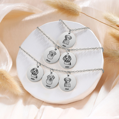 Personalisiertes Foto & Name Haustier Halsektte Haustier Andenken Geschenk