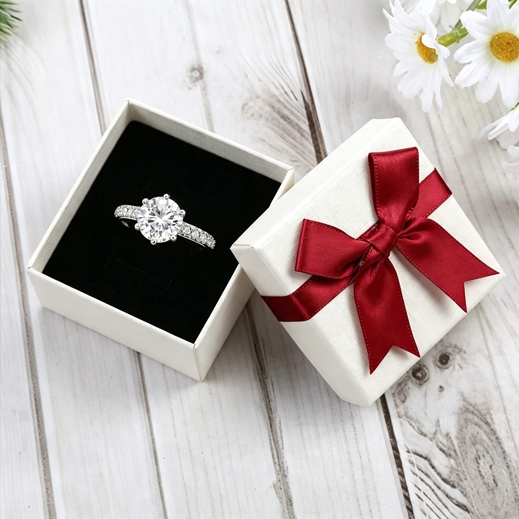 S925 Silberring mit Zirkonia