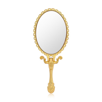 Personalisiertes Foto Goldener Kosmetikspiegel mit 180° Faltfunktion