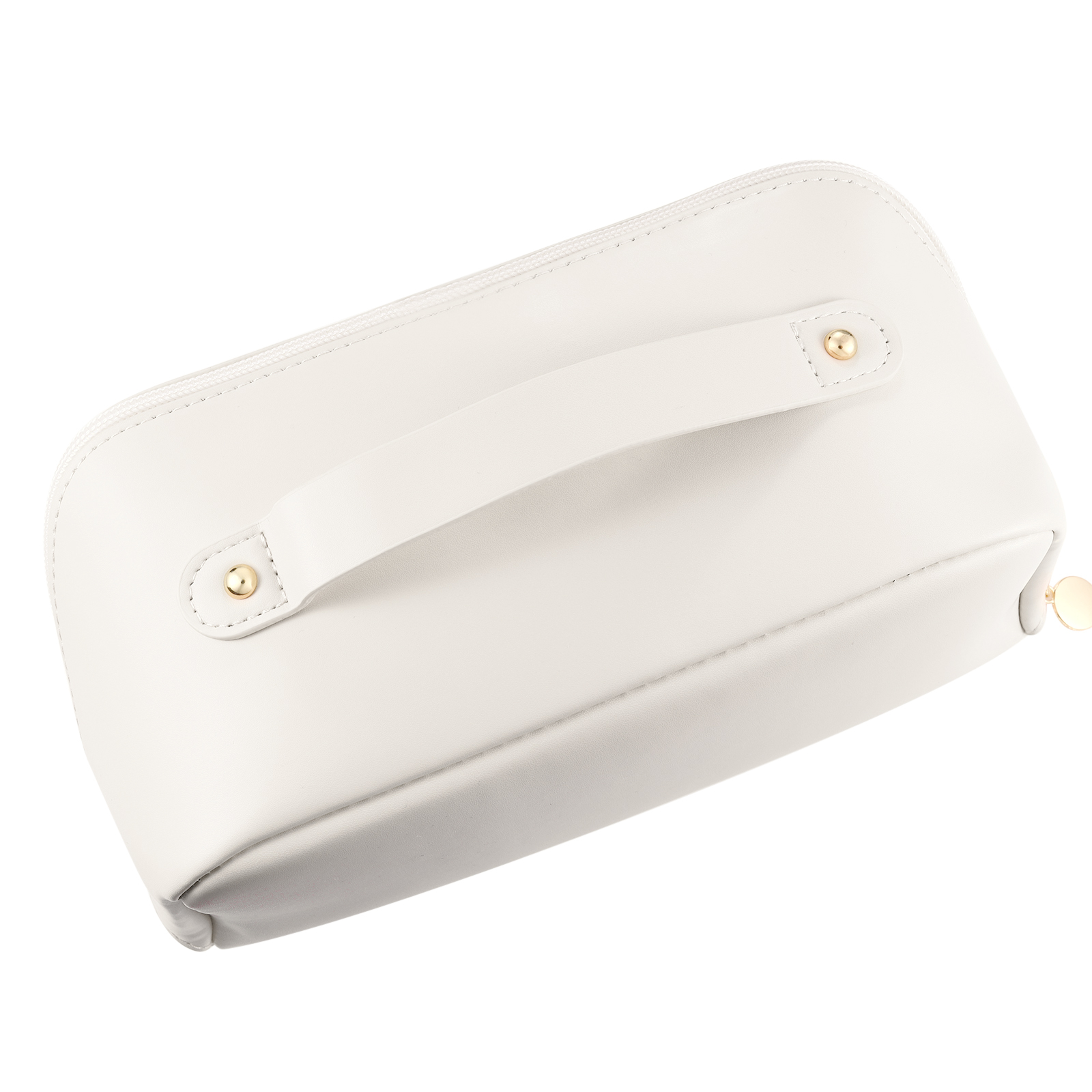 Personalisierter 1 Name PU-Leder-Kosmetiktasche – Individuelle Schminktasche in Weiß/ Rosa/ Lotusrosa Farben 