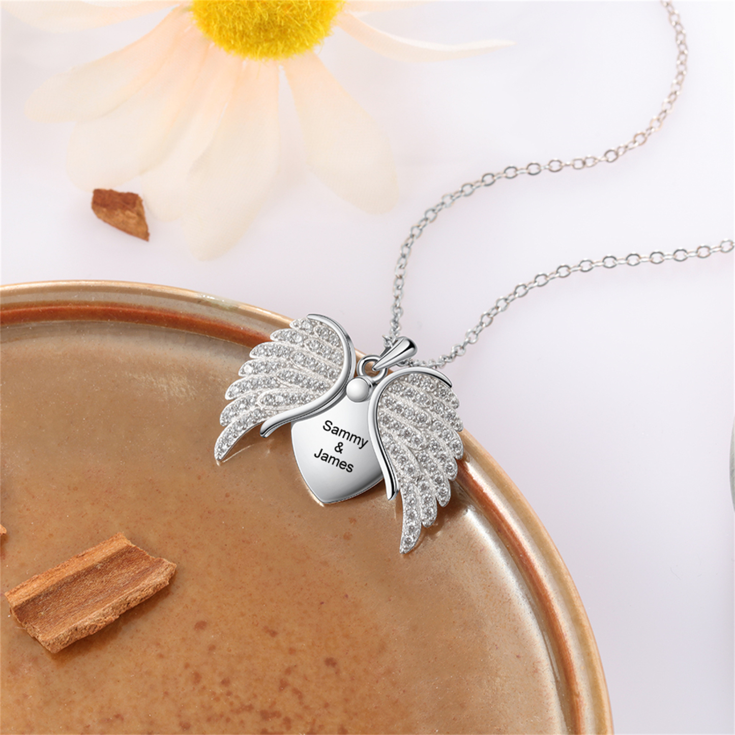 Personalisierte mit 3 Namen Halskette - Romantisches Geschenk für Paar