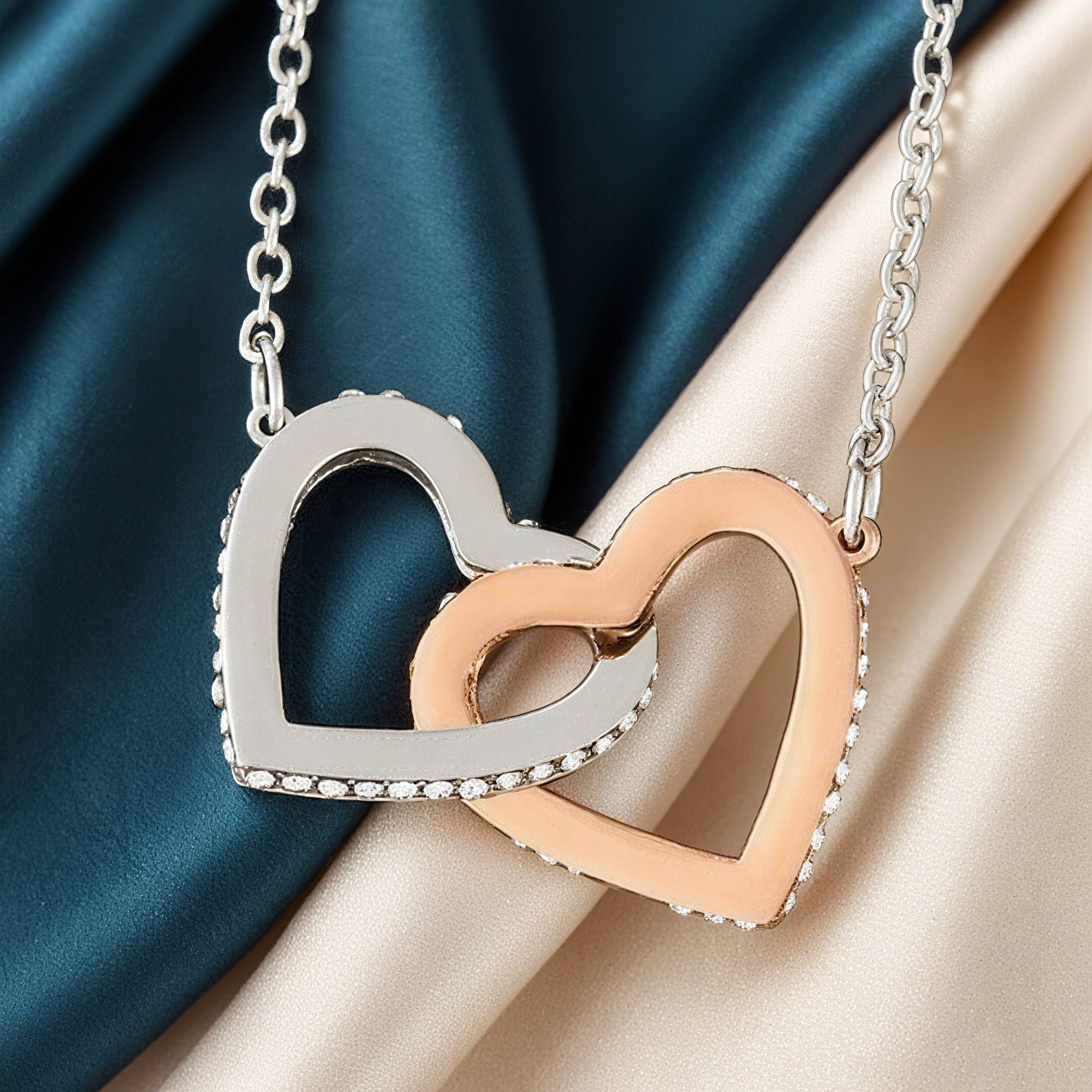 925 Sterling Silber Halskette - An unsere Tochter von Papa & Mama - Geschenk mit Nachrichtenkarte