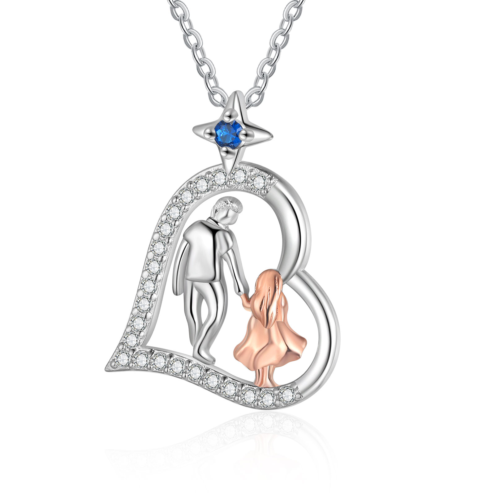 Personalisierte Herz-Halskette für Tochter von Vater mit Gravur